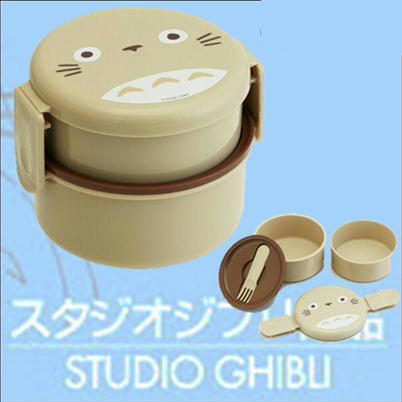 ジブリ となりのトトロ～トトロ～　抗菌丸型ランチボックス(フォーク付き)【5/9入荷】