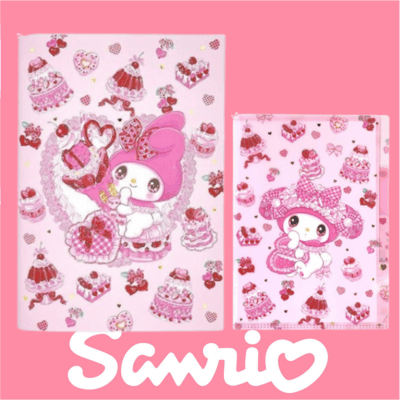 [My Melody design] Sanrio Characters x Amenomori Fumika Clear file and notebook set A5 size