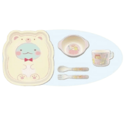 [Lizard] Sumikko Gurashi Bear Cafe at Home Die-cut Bamboo Fiber Tableware Set