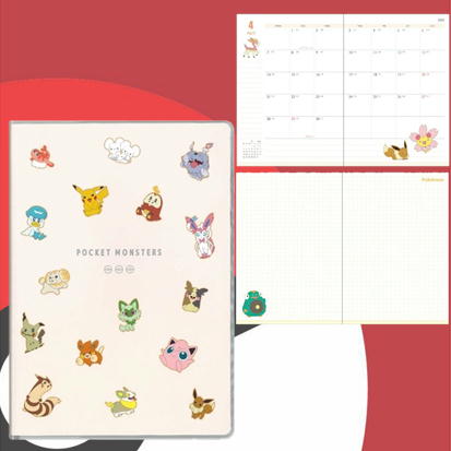 ■ ◯【2024年10月/月曜始まり】ポケットモンスター　マンスリーブロック～いっぱい～(size:B6)