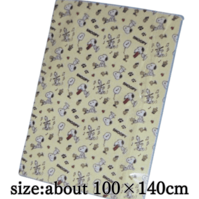 [B: Cream] Snoopy Coral Meyer Half Blanket