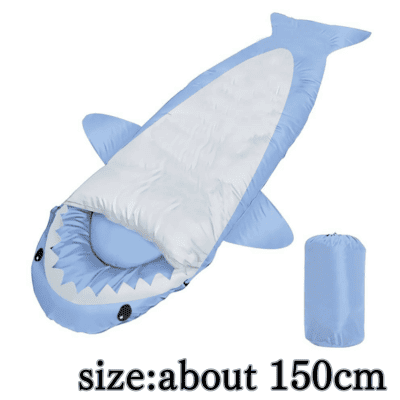Giant Shark Sleeping Bag Light Blue