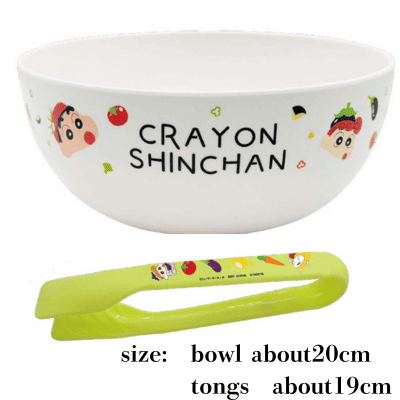 [B: Face design] Crayon Shin-chan salad bowl and tongs ~ Become a vegetable!