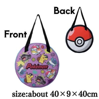 【総柄風】ポケットモンスター　プラチナムザッカコミックアート風収納バッグ
