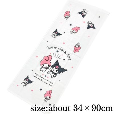 [My Melody & Kuromi] Face Towel Gauze Pile