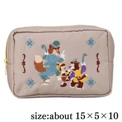 [Pinocchio] Disney Character Embroidered Pouch (EX)