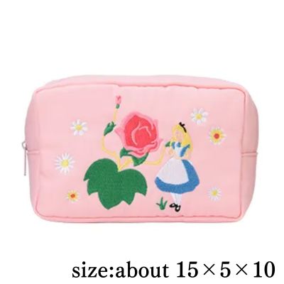 [Alice in Wonderland] Disney Character Embroidered Pouch (EX)