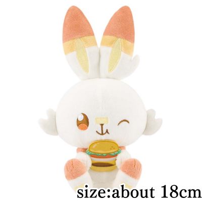 [Scorbunny] PokéPiece Plush Toys: Delicious Time - Pikachu, Goomy, Scorbunny, and Scorbunny -