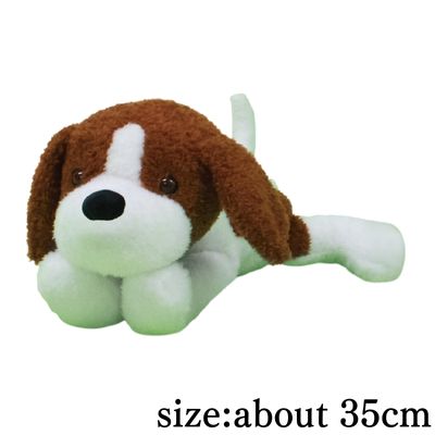 [Brown] FANS Big Exhausted Dog Plush Toy