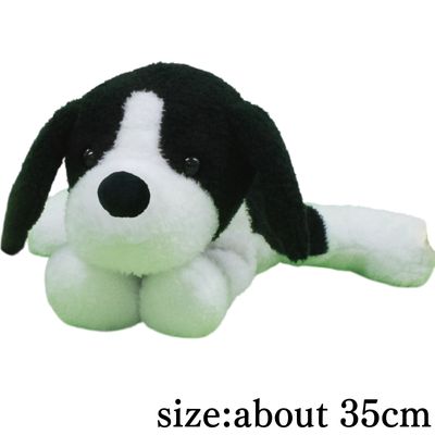 [Black] FANS Big Exhausted Dog Plush Toy