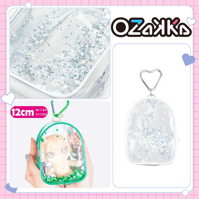 OZaKKa [White] Sparkly Plush Pouch Mini White *Item will be shipped at a later date. Delivery date and time cannot be specified. [Oshikatsu Goods]