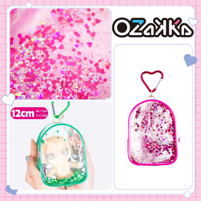 OZaKKa [Pink] Sparkly Plush Pouch Mini Pink *Item will be shipped at a later date. Delivery date and time cannot be specified. [Oshikatsu Goods]