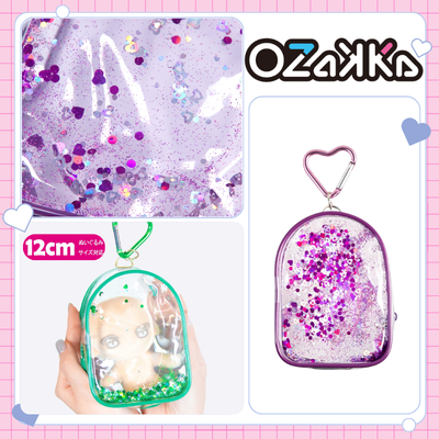 OZaKKa [Purple] Sparkly Plush Pouch Mini Purple *Item will be shipped at a later date. Delivery date and time cannot be specified. [Oshikatsu Goods]