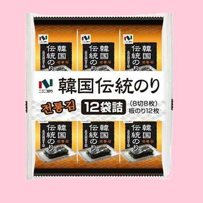 Traditional Korean seaweed, 12 bags [Best before: 2026/08/26]