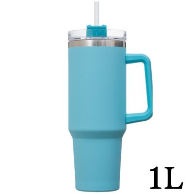 [Light Blue] Stainless Steel Tower Bottle with Handle vol.2