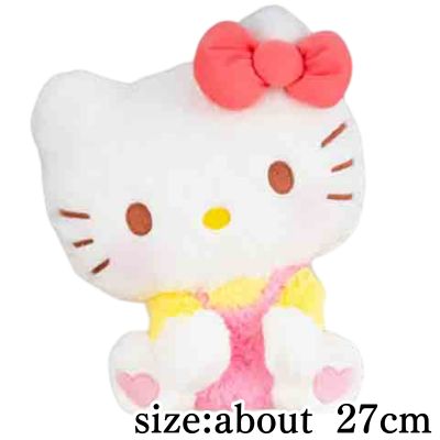 [Kitty] Sanrio Characters Fluffy Sitting Doll BIG Type 1