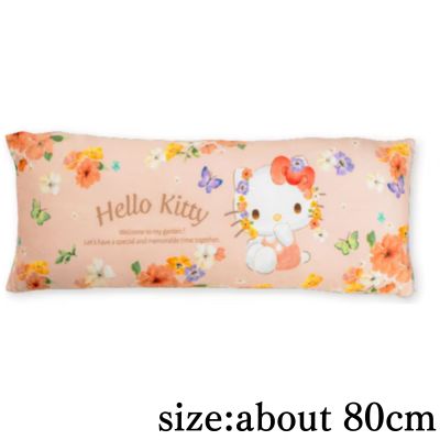 [Kitty] Sanrio Characters Watercolor Floral Long Cushion