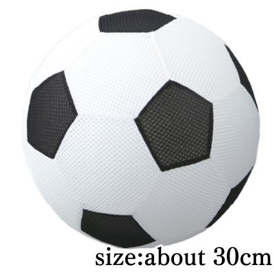 [White] POMPOMPLUSH Soccer Ball 30cm