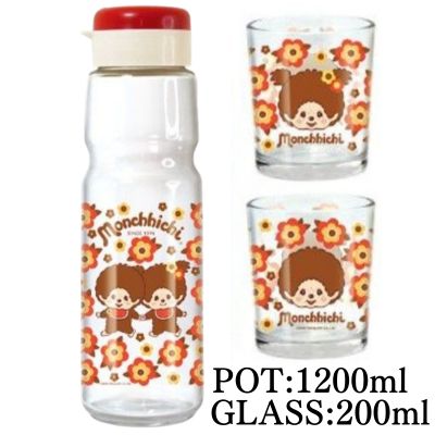 [Flower] Monchhichi Teapot & 2-Piece Glasses