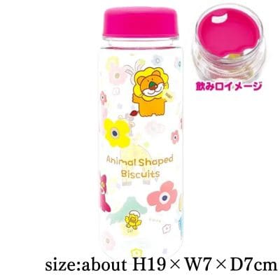 [Floral Pattern] Tabekko Doubutsu Clear Bottle