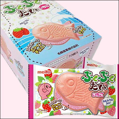 <1 Box (10 packs)> Puku Puku Tai ~Strawberry~ [Earliest Expiration Date: Feb. 2027]