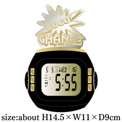 【Gold】Juggler Sound Flash Acrylic Clock 2