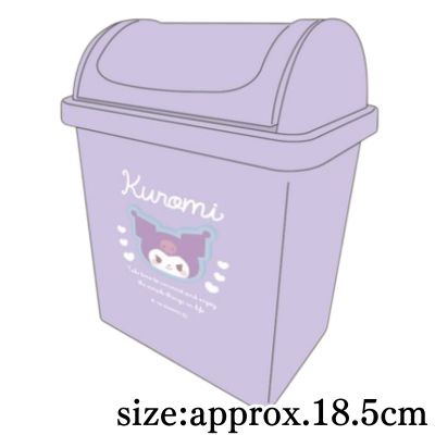 [Kuromi] Sanrio Characters Puffy Mini Dust Box 2 (Swing-Top Type)