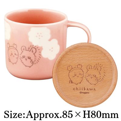 [Pink] Chiikawa Mug with Coaster: Happy Blossom