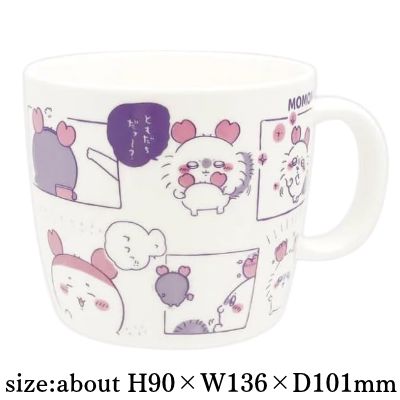 ◇ Chiikawa Comic Mug (~Friends~ Momonga) *Direct shipment; delivery date/time cannot be specified.