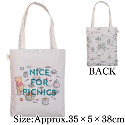 【Brown】Winnie the Pooh Premium Tote Bag