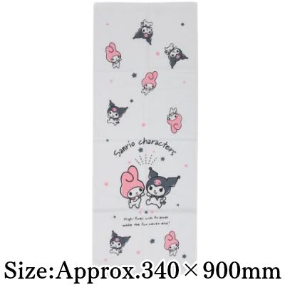 [My Melody & Kuromi] Sanrio Characters Single-Sided Gauze Long Towel