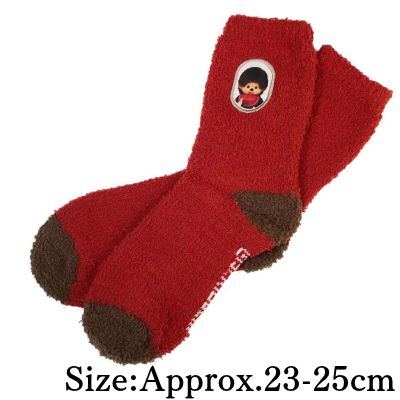 [Brown Patch] Monchhichi Women's Socks (23–25cm)