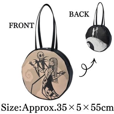 【Yellow】Tim Burton's The Nightmare Before Christmas Platinum Goods Full Moon Tote Bag