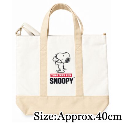 [Beige] Snoopy 2-Way Tote Bag 2026 Autumn