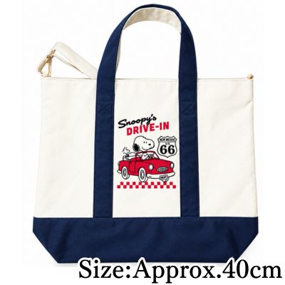 [Navy] Snoopy 2-Way Tote Bag 2026 Autumn