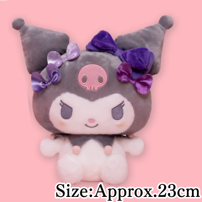 【Kuromi】My Melody & Kuromi BIG Plush with Lots of Ribbons ~Pink & Purple~