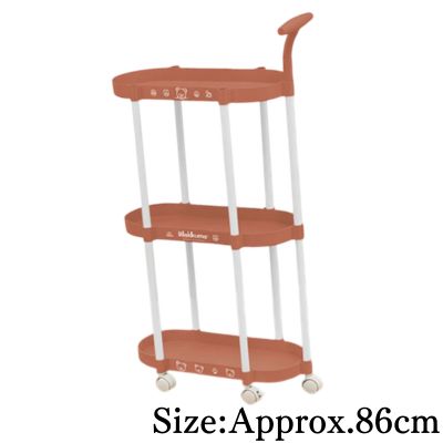 【Orange】Rilakkuma BASIC RILAKKUMA 3-Tier Wagon with Handle