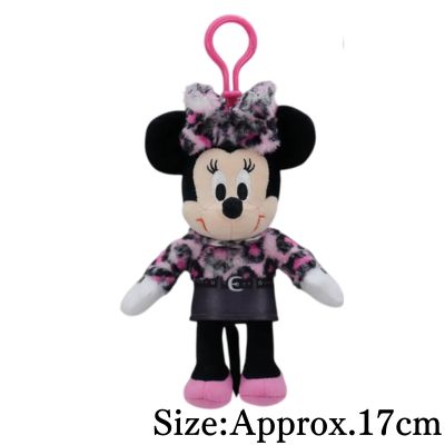 【Pink】Minnie Mouse Gyaru-Style Leopard Clippy Plush