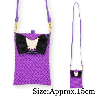 【Purple】Kuromi Elegant Ribbon Gadget Case
