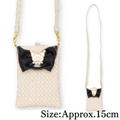 【Beige】Kuromi Elegant Ribbon Gadget Case