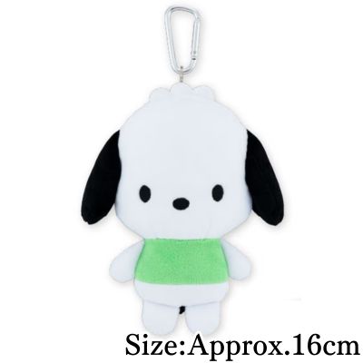 【Pochacco】Sanrio Characters Pochacco・Cinnamoroll Plush Pass Case with Retractable Reel