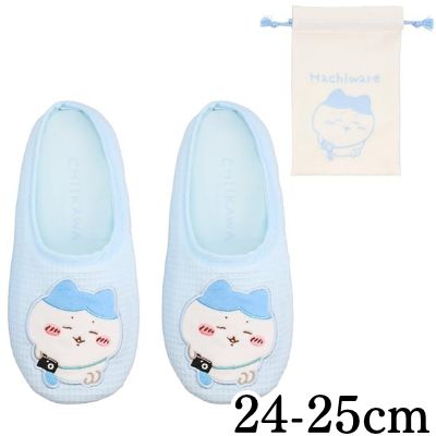 ◇★Early-Month Exclusive★ [Hachiware] Chiikawa Foldable Slippers (includes drawstring bag) *Direct-ship item; delivery date/time cannot be specified