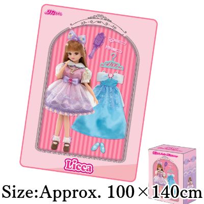 [Pink] Licca-chan Package-Print Blanket