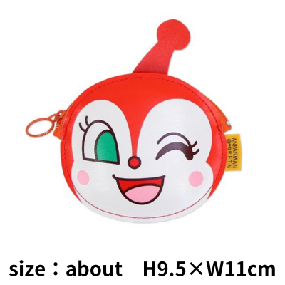 Anpanman Coin Purse with Dokin-chan Pattern