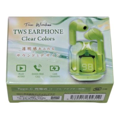 [Green] TWS Earphones Clear CoLors